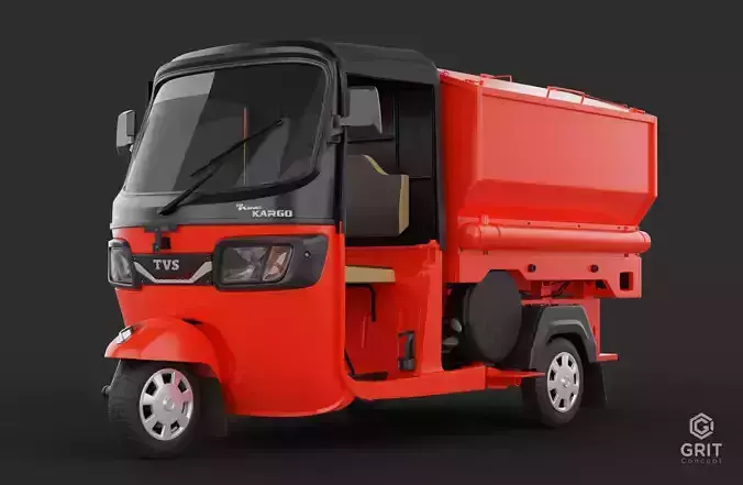 TRICYCLE - RICKSHAW -TUK TUK SAMPAH  3D MODEL