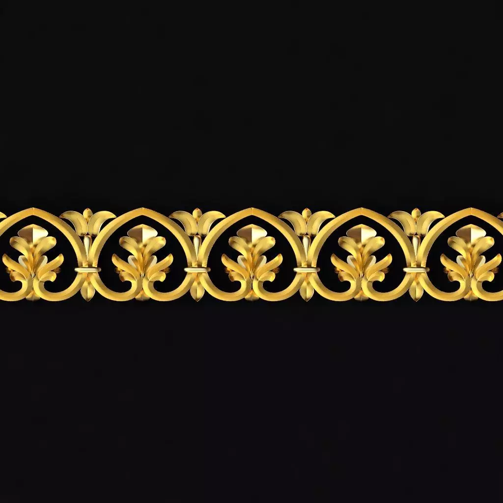 Central decor ornament for furniture 3D model_0