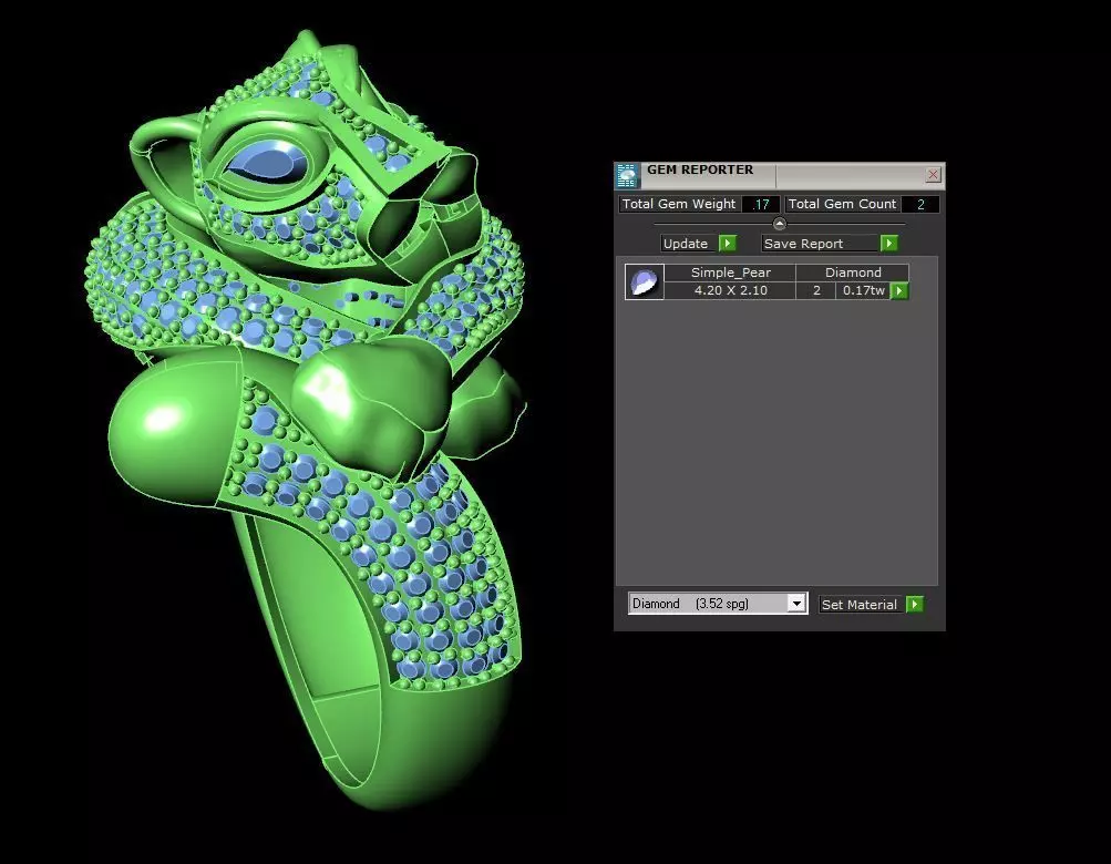 tiger  ring 3D print model_0