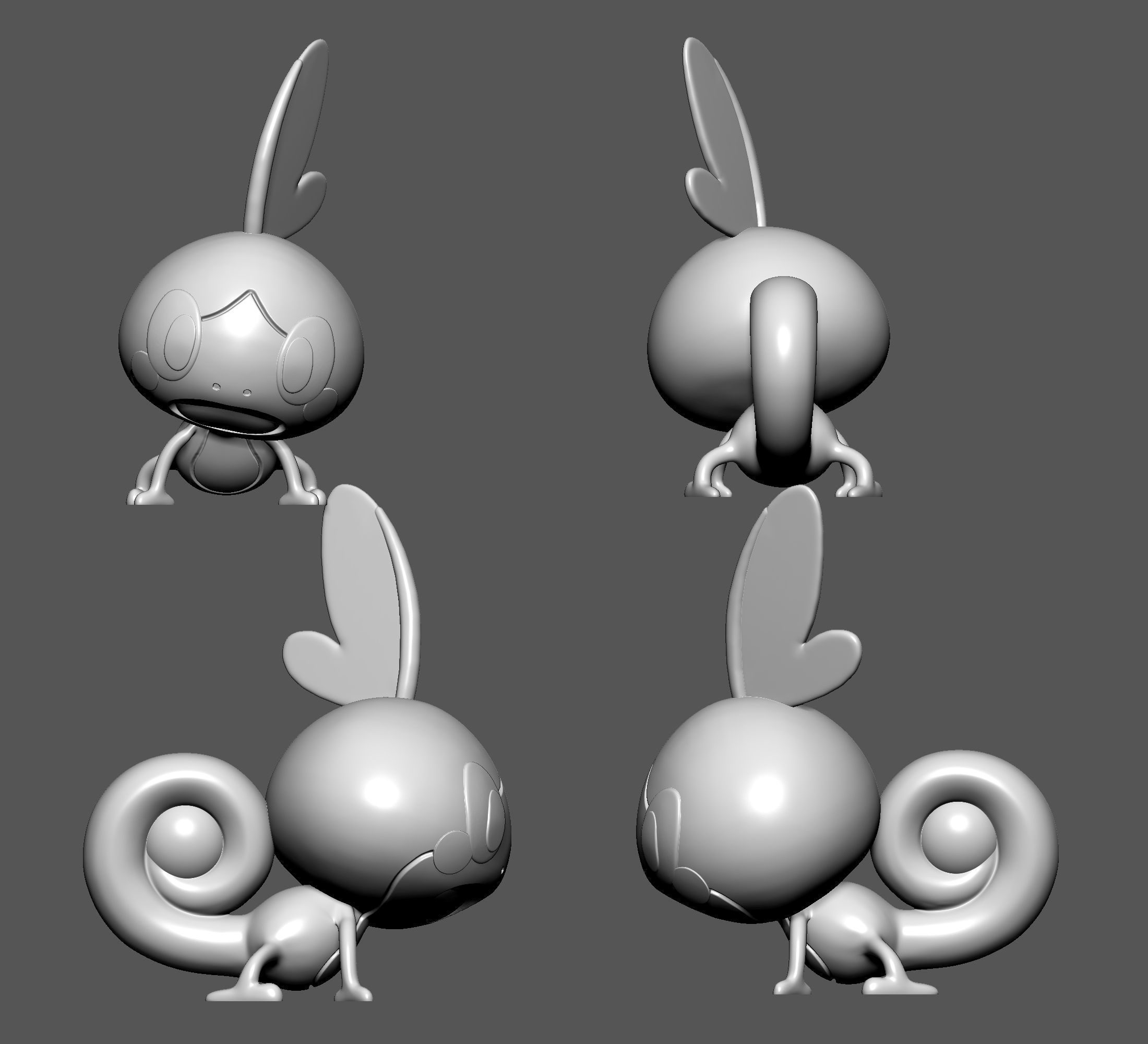 Pokemon - Sobble  with 2 poses 3D print model_7