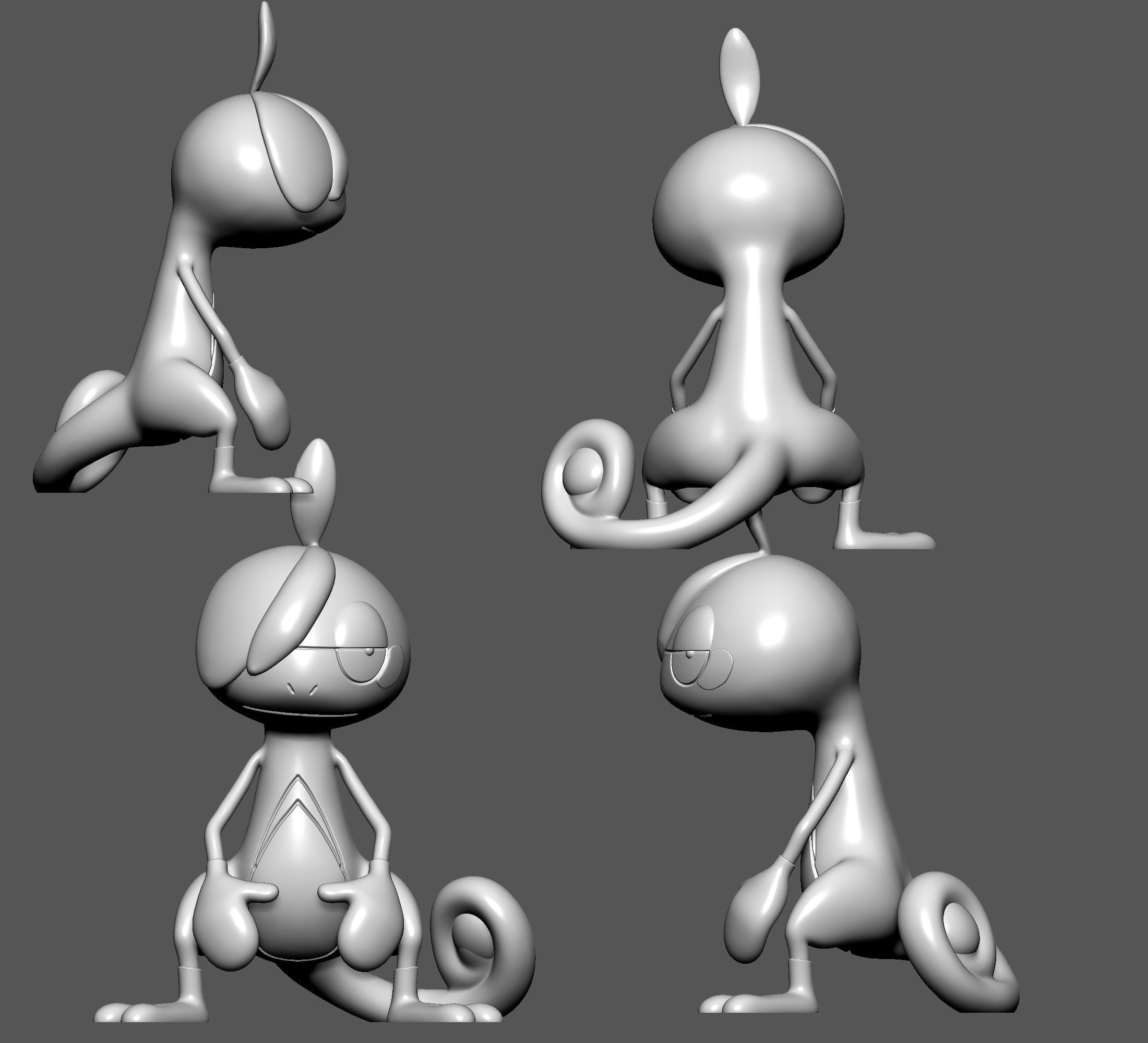 Pokemon - Drizzile with 2 poses 3D print model_7