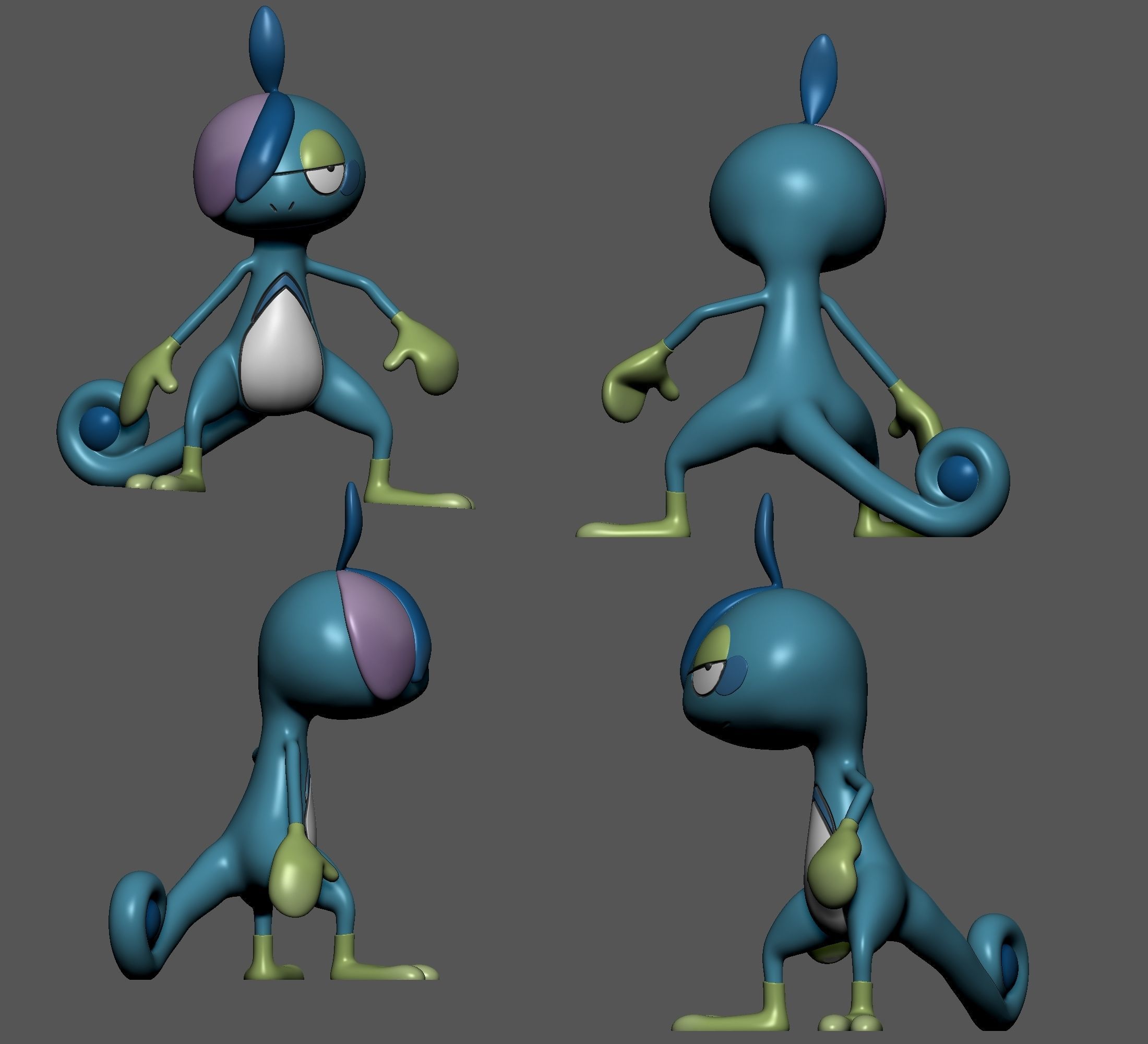 Pokemon - Drizzile with 2 poses 3D print model_4