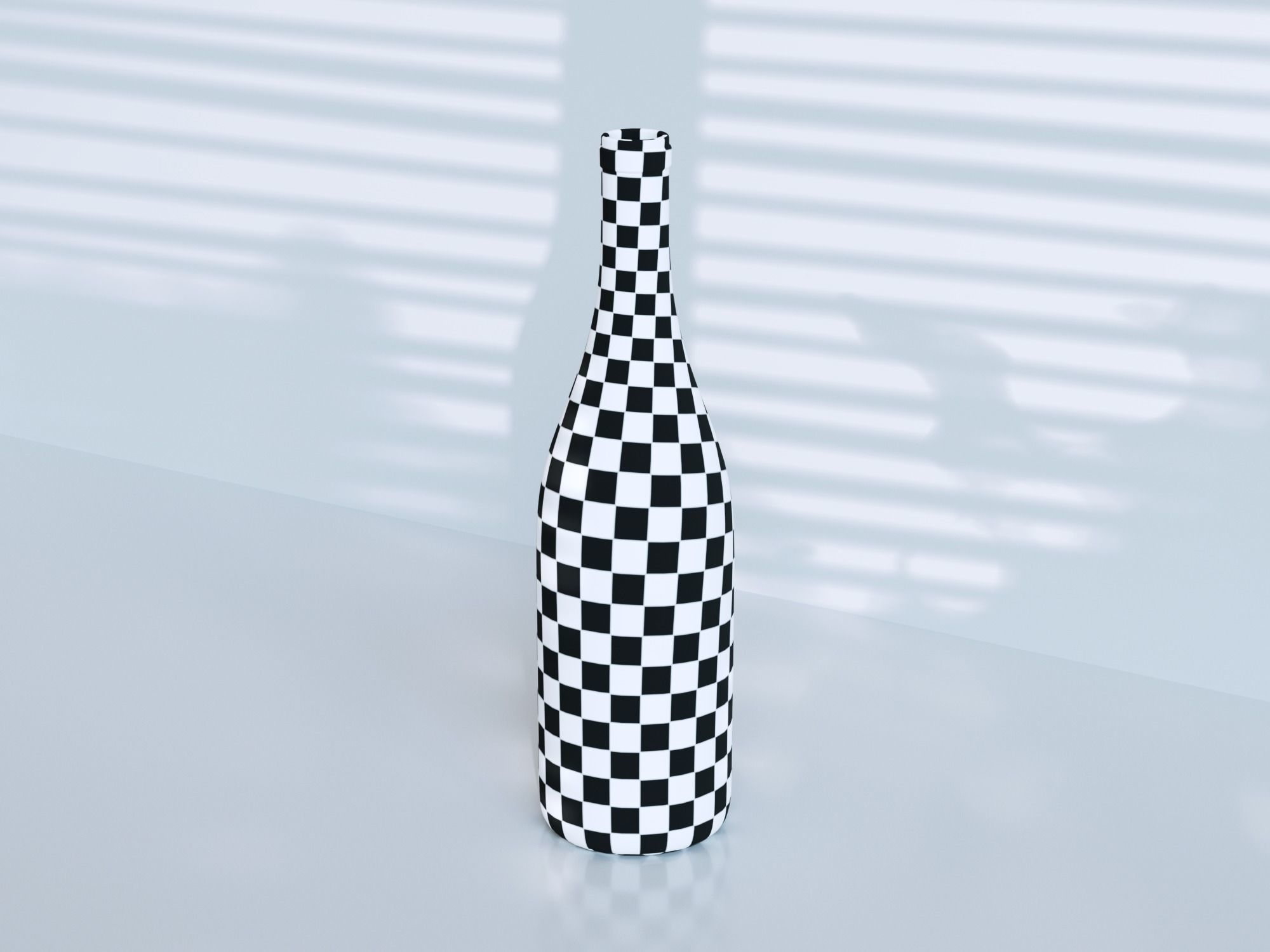 Red Wine Bottle 3D model_8