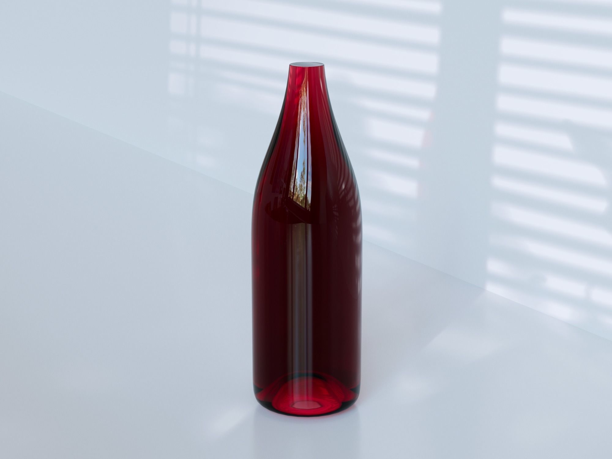 Red Wine Bottle 3D model_11
