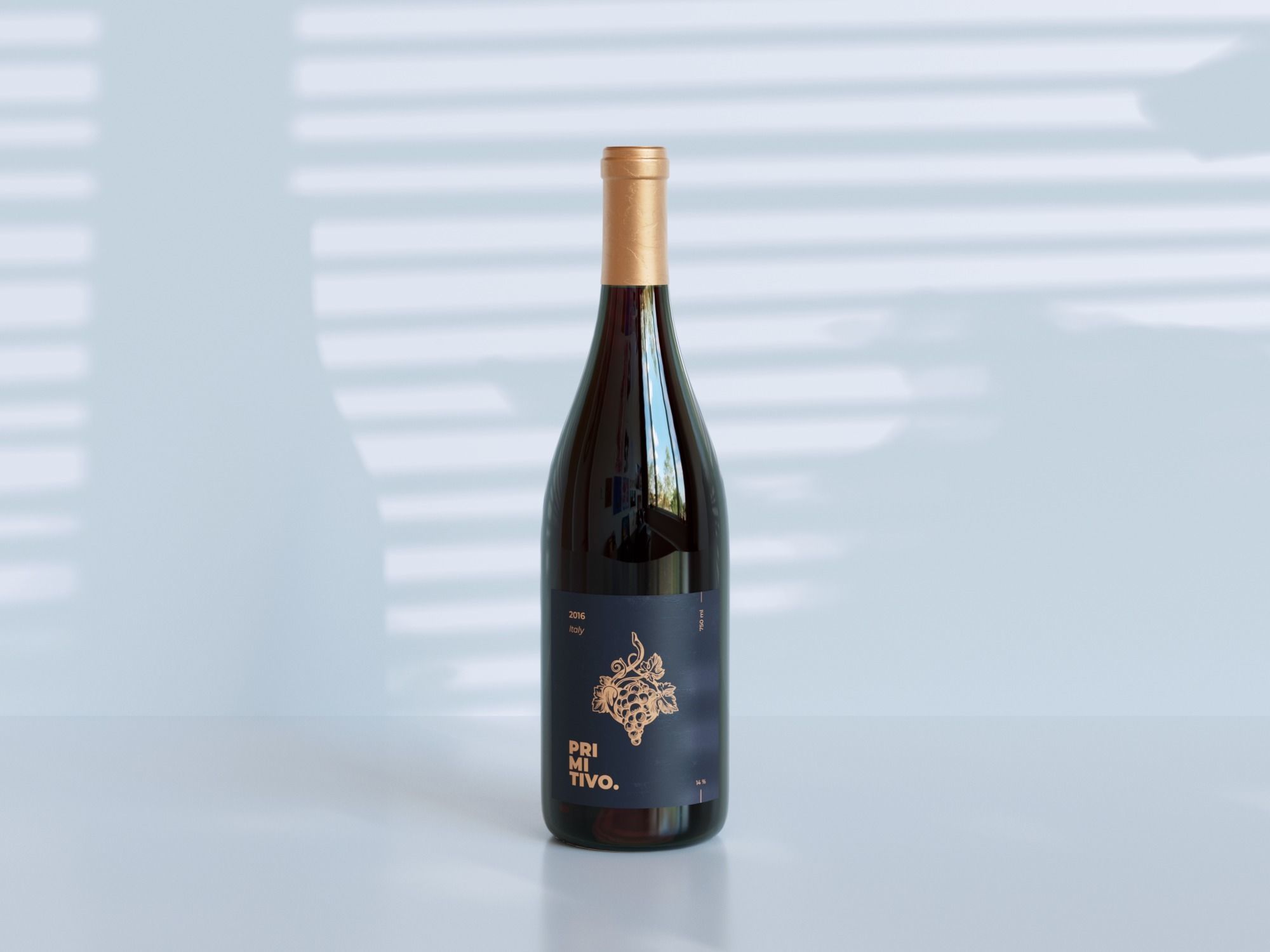 Red Wine Bottle 3D model_1