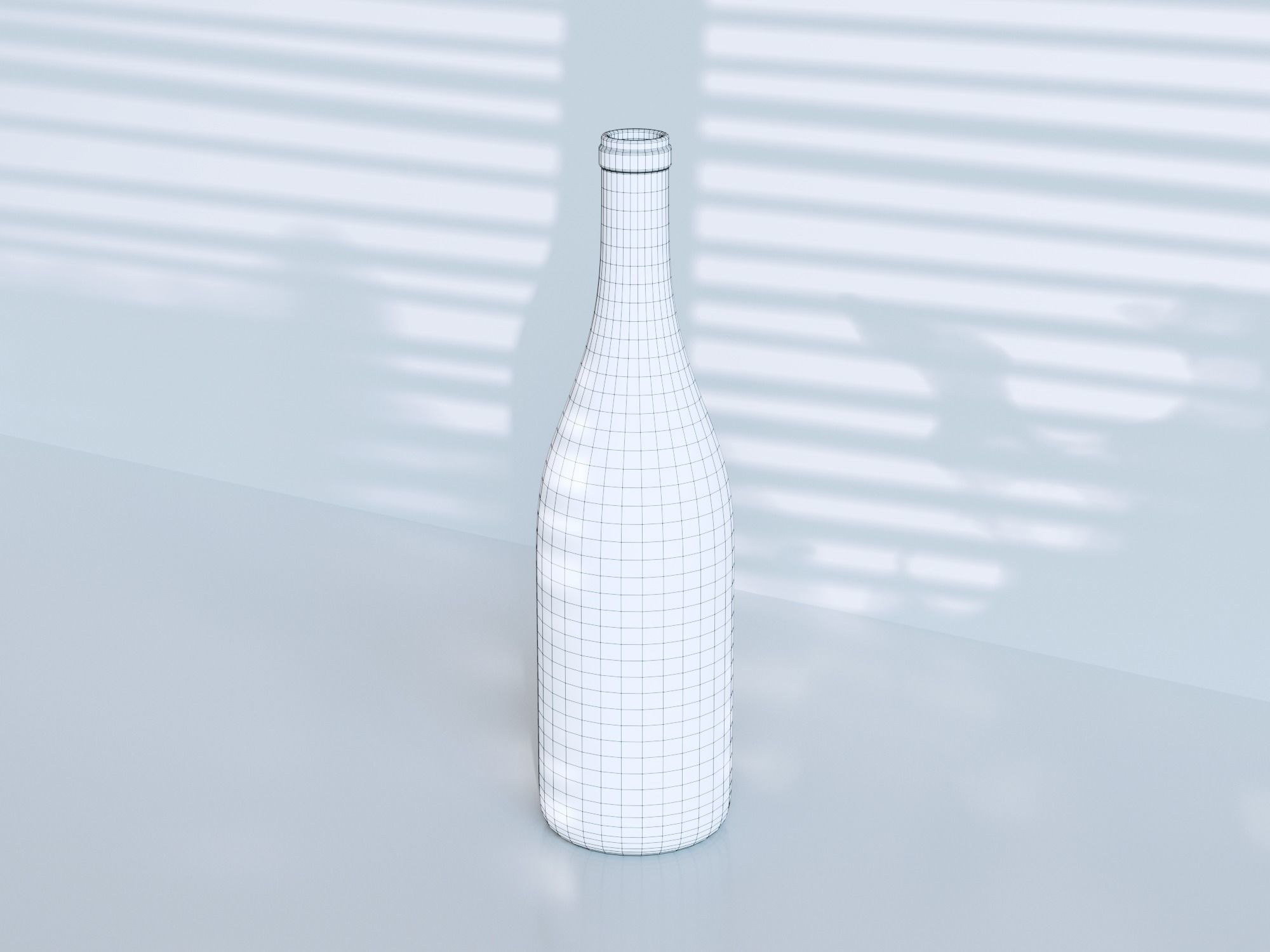 Red Wine Bottle 3D model_7