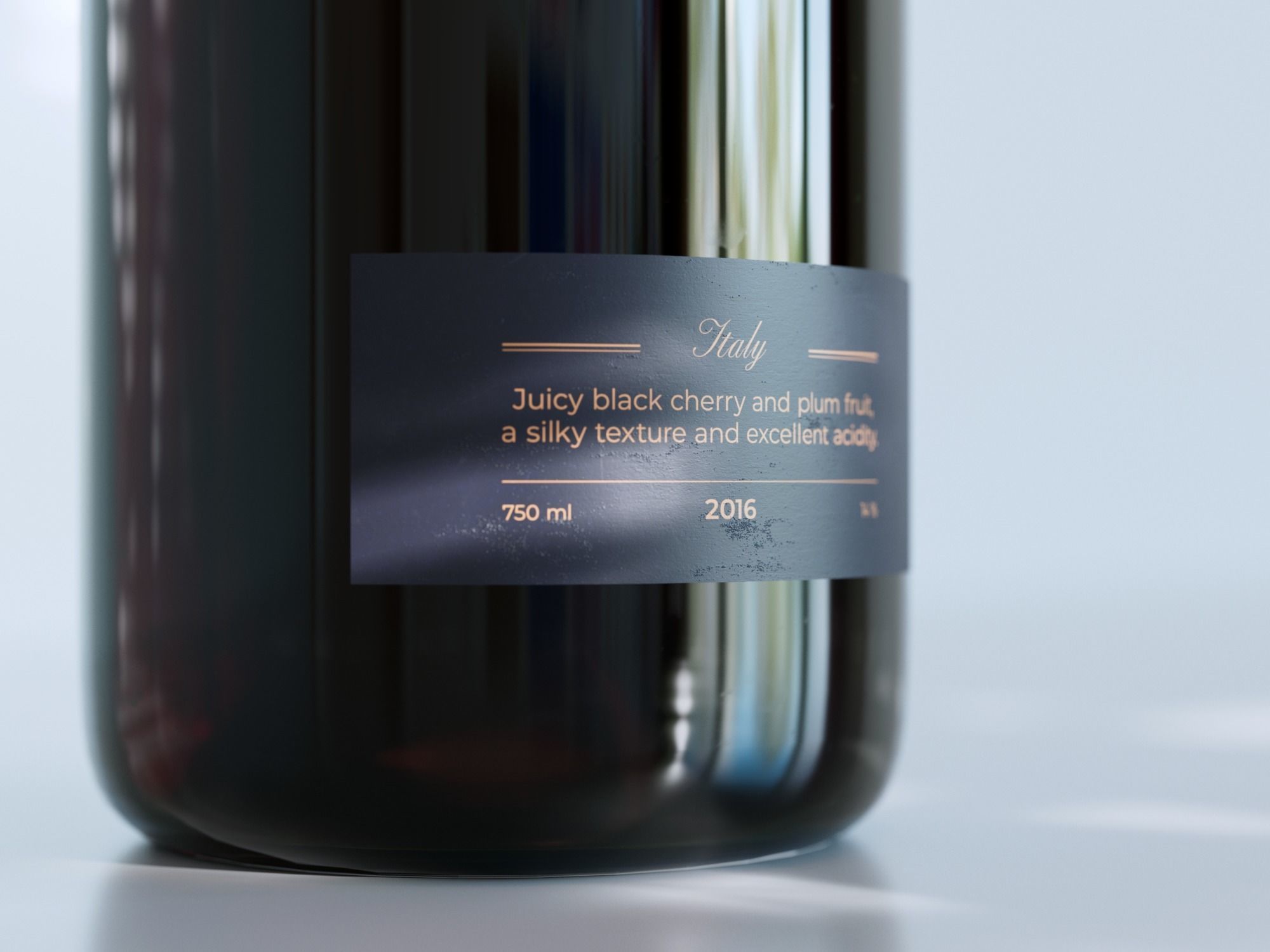 Red Wine Bottle 3D model_5