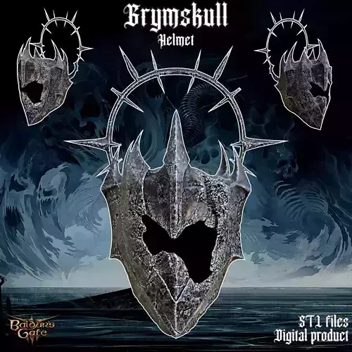 Fantasy Grymskull Helmet Baldurs Gate 3