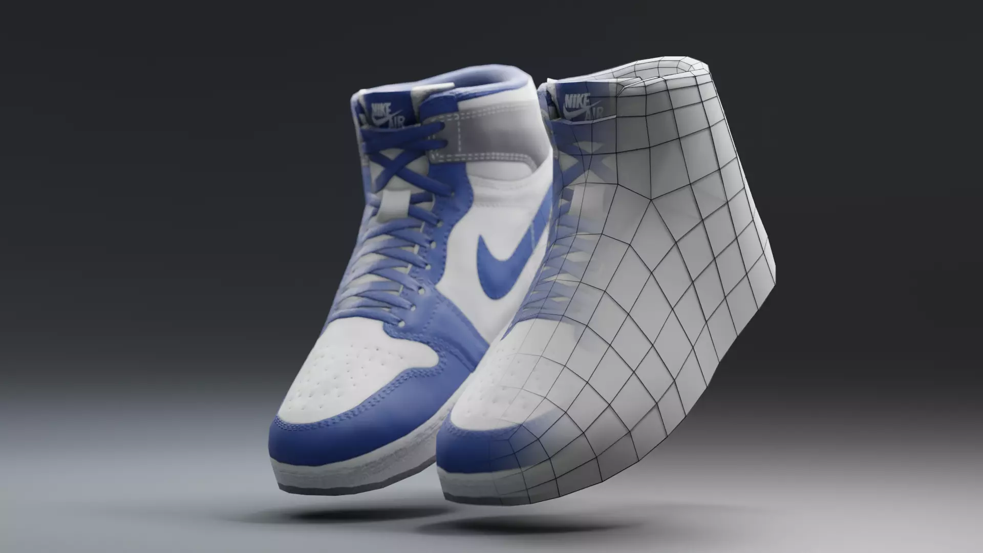 Air Jordan Nike shoes - 01 - Low poly Low-poly 3D model