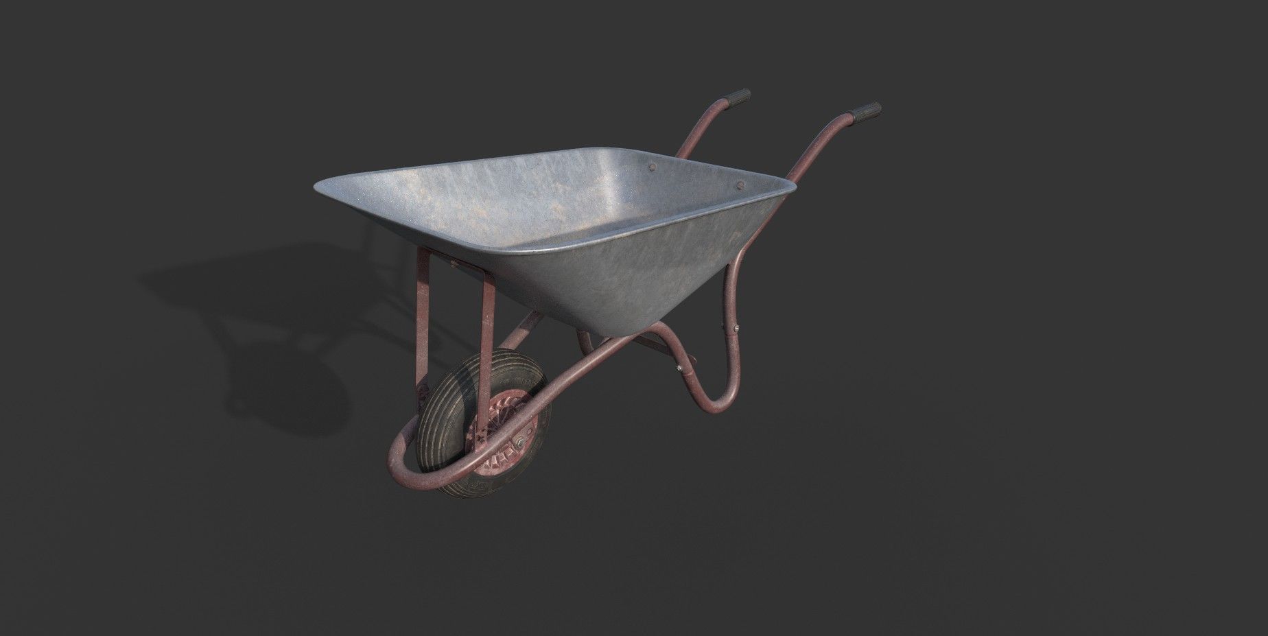 Wheelbarrow Low-poly 3D model Low-poly 3D model_3