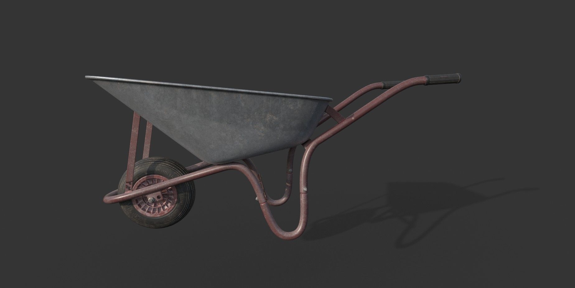 Wheelbarrow Low-poly 3D model Low-poly 3D model_1