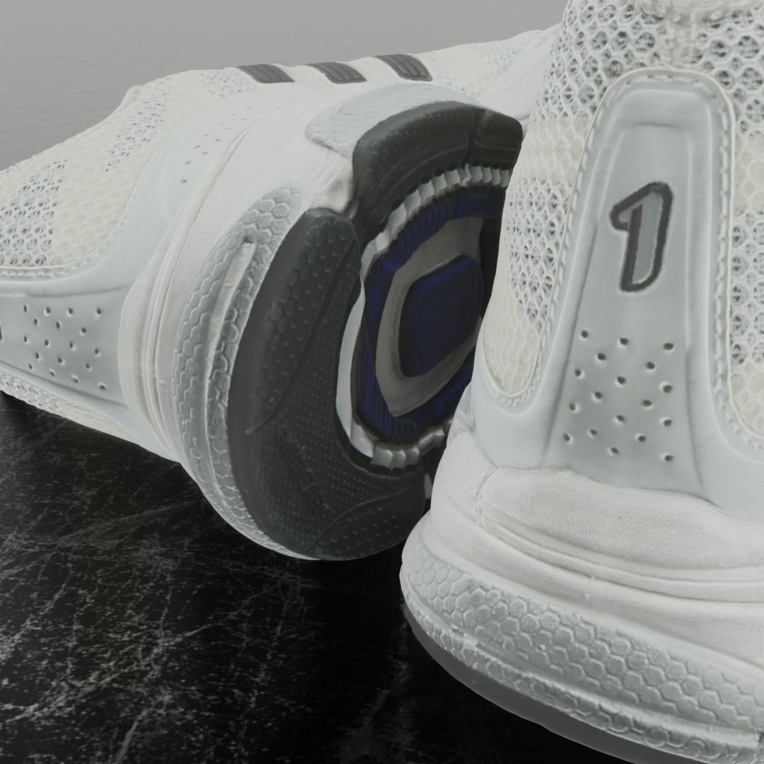 ADIDAS 3D SHOES - WHITE Low-poly 3D model_12