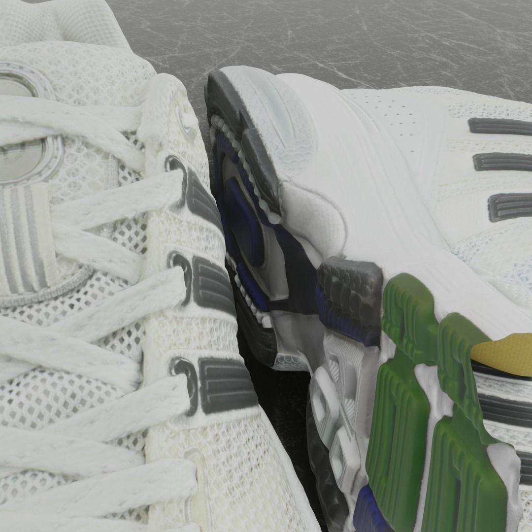 ADIDAS 3D SHOES - WHITE Low-poly 3D model_14