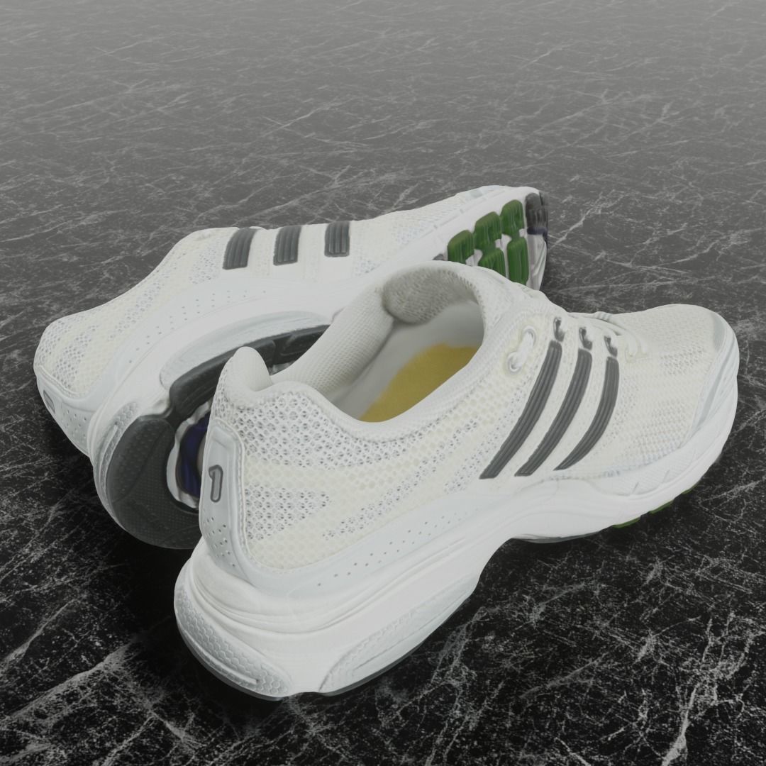 ADIDAS 3D SHOES - WHITE Low-poly 3D model_5