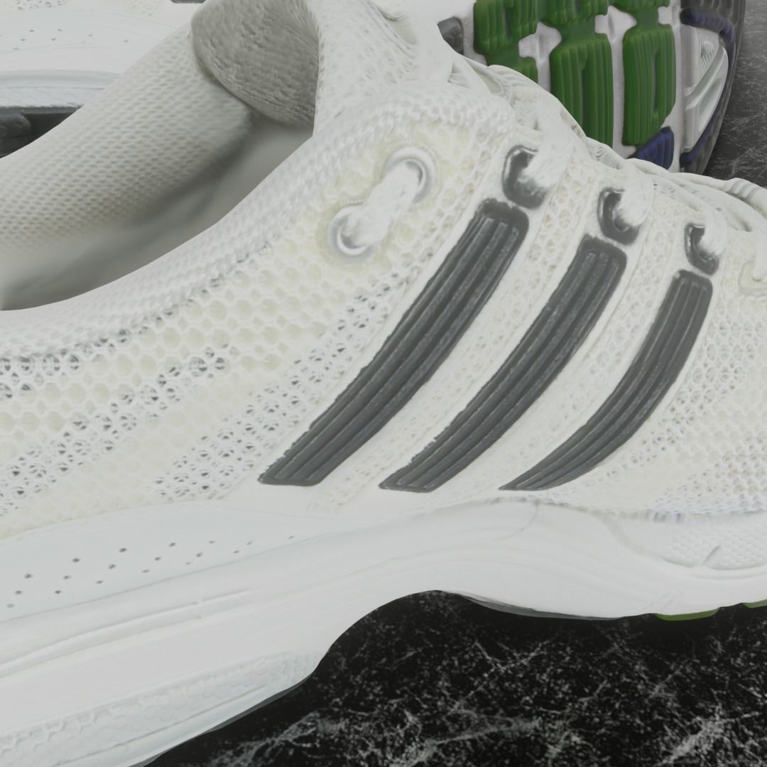 ADIDAS 3D SHOES - WHITE Low-poly 3D model_9