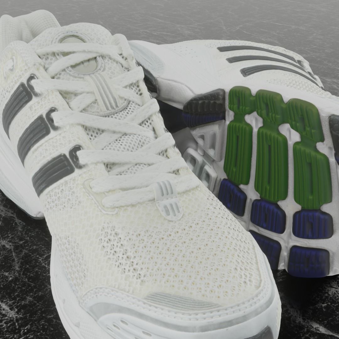 ADIDAS 3D SHOES - WHITE Low-poly 3D model_10