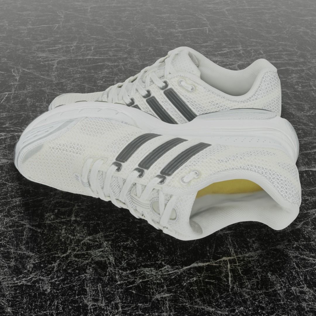 ADIDAS 3D SHOES - WHITE Low-poly 3D model_7