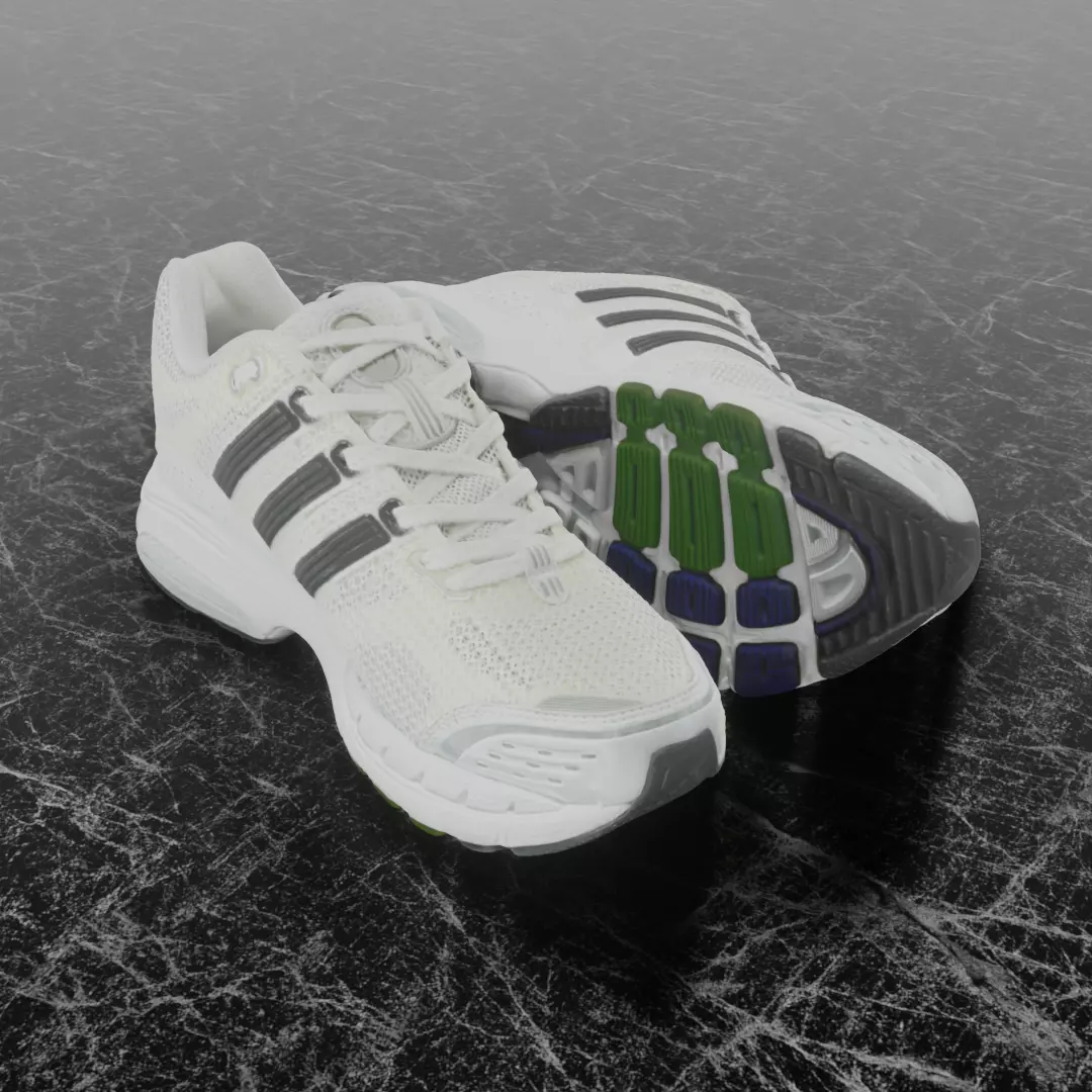 ADIDAS 3D SHOES - WHITE Low-poly 3D model_0