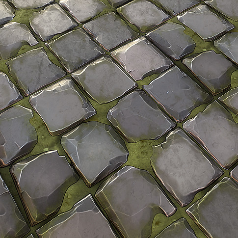 Stone Floor Texture Pack Low-poly 3D model_6
