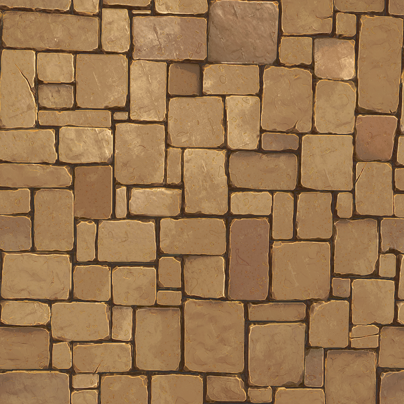 Stone Floor Texture Pack Low-poly 3D model_7