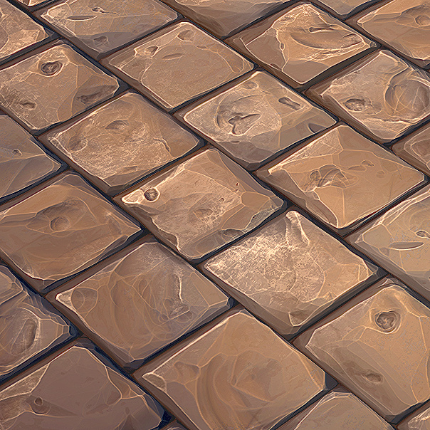 Stone Floor Texture Pack Low-poly 3D model_2
