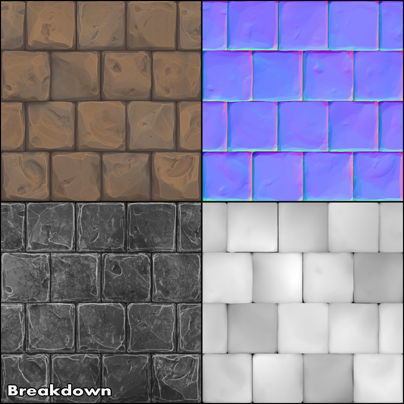 Stone Floor Texture Pack Low-poly 3D model_13
