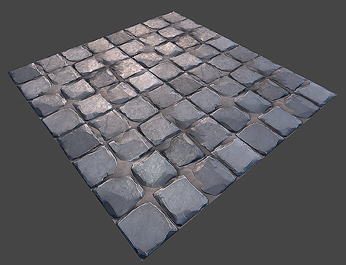 Stone Floor Texture Pack Low-poly 3D model_8