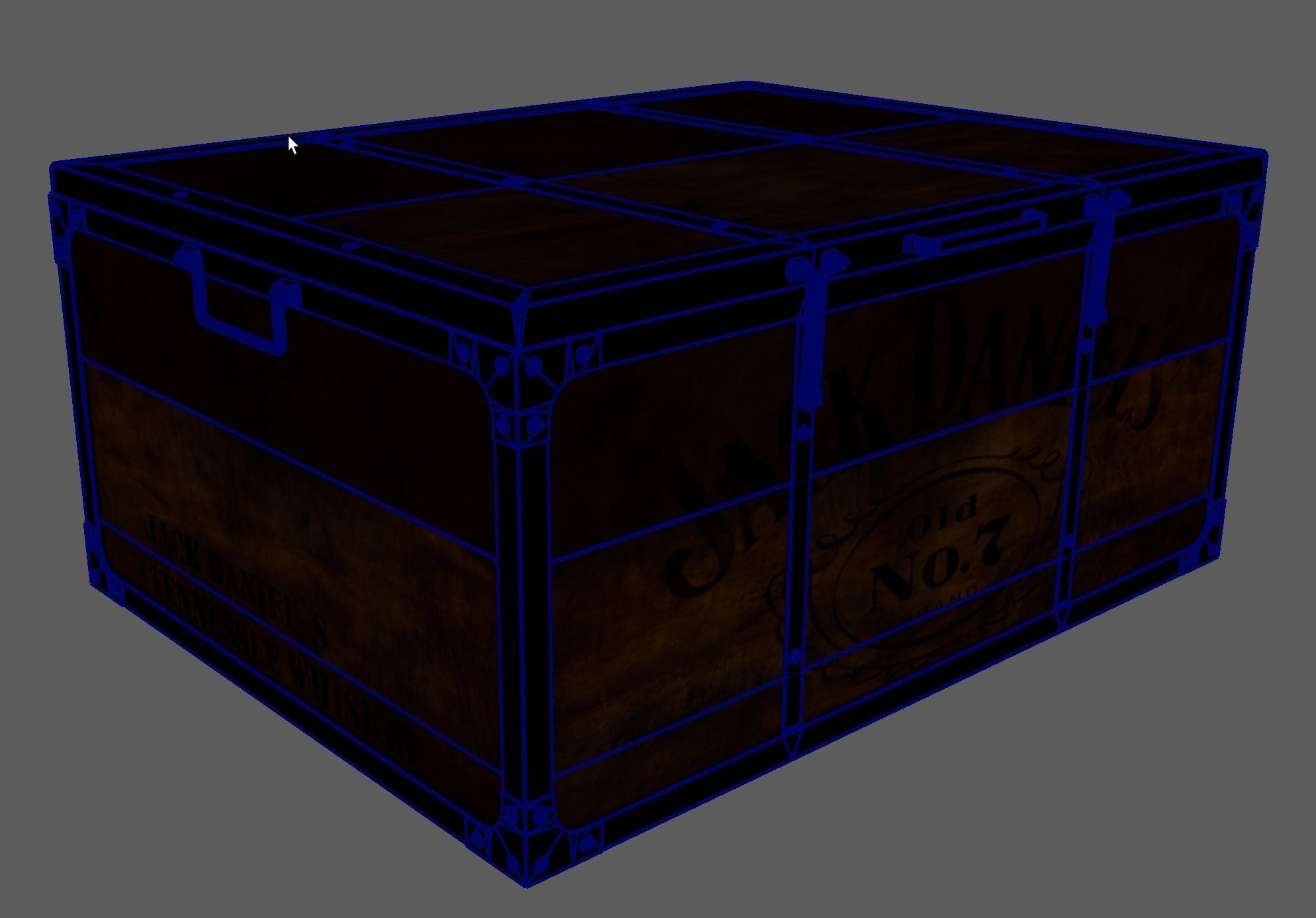 Realistic Jack Daniels Box Low-poly 3D model_7