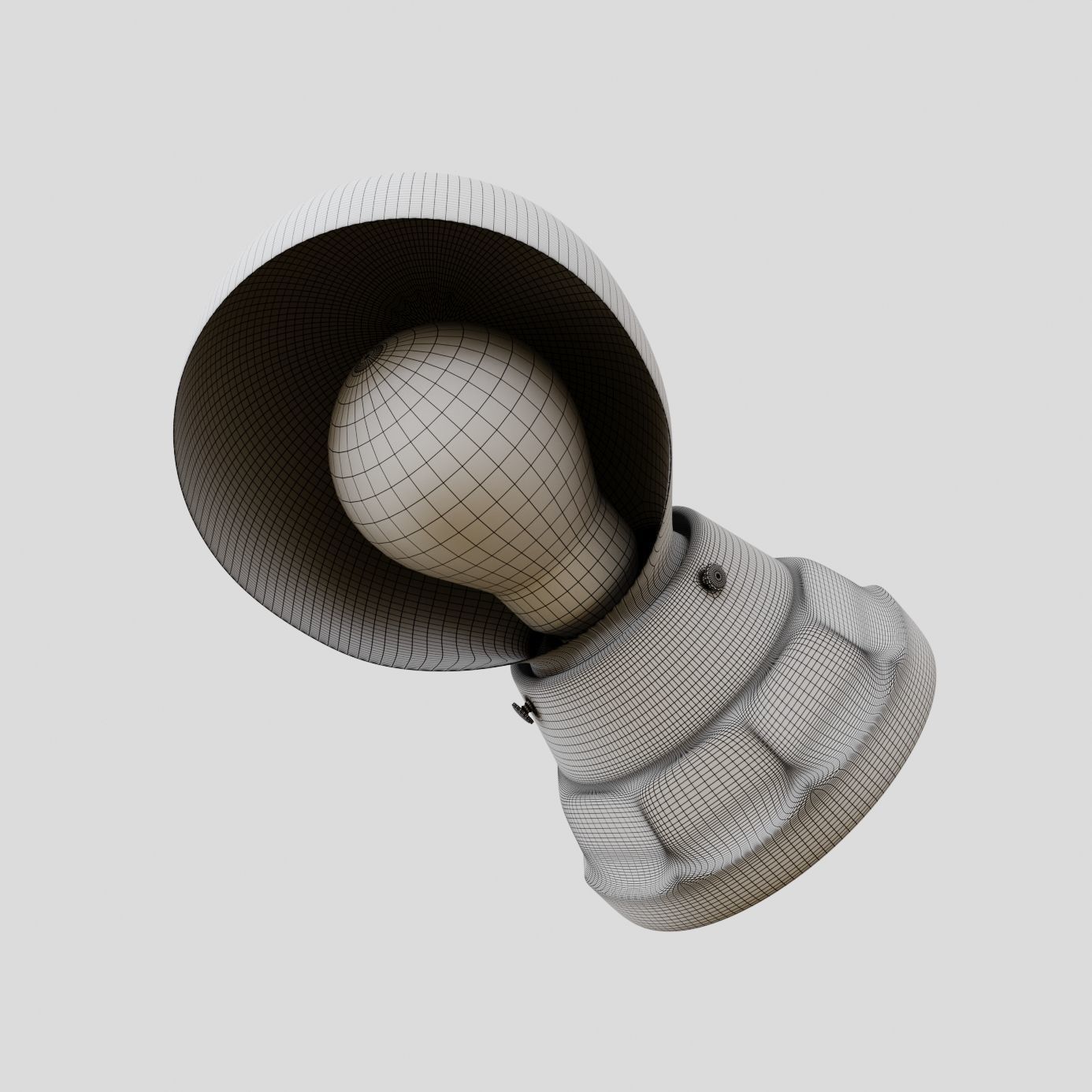 Norfolk Sconce with Dome Turtle Shade  3D model_3