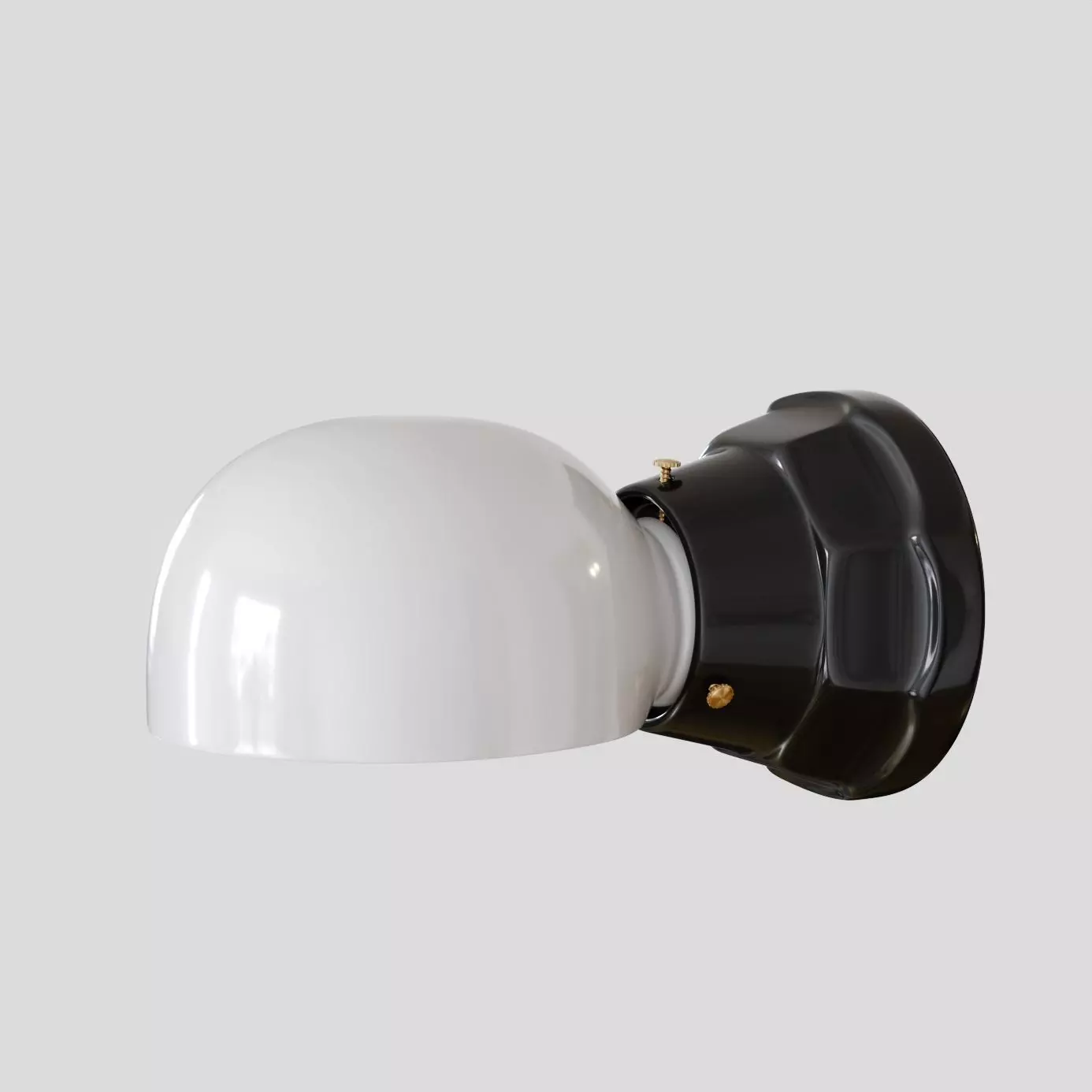 Norfolk Sconce with Dome Turtle Shade  3D model_0