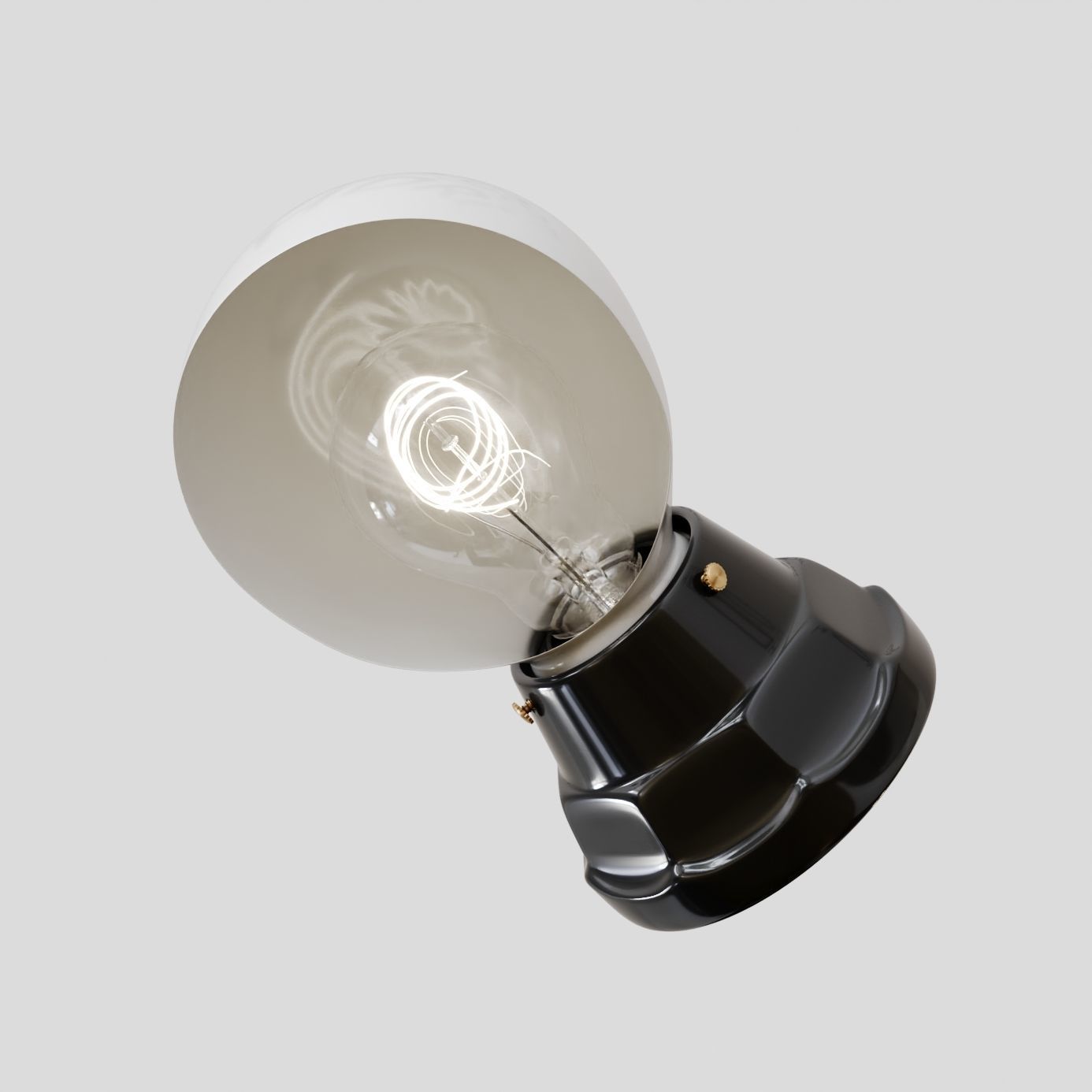 Norfolk Sconce with Dome Turtle Shade  3D model_2