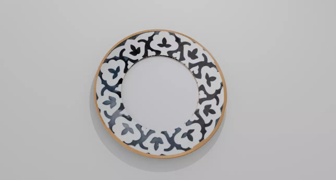 plate P a x t a g u l Free 3D model