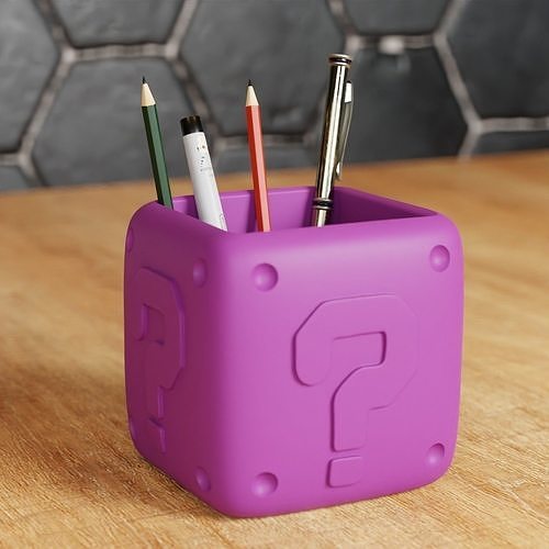 MARIO PEN STAND 3D print model