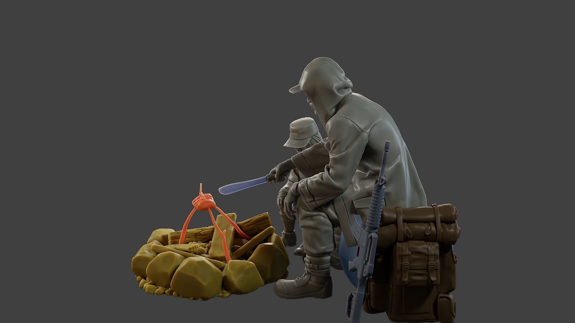 Post-Apocalyptic Male PAM2 003 3D print model_4