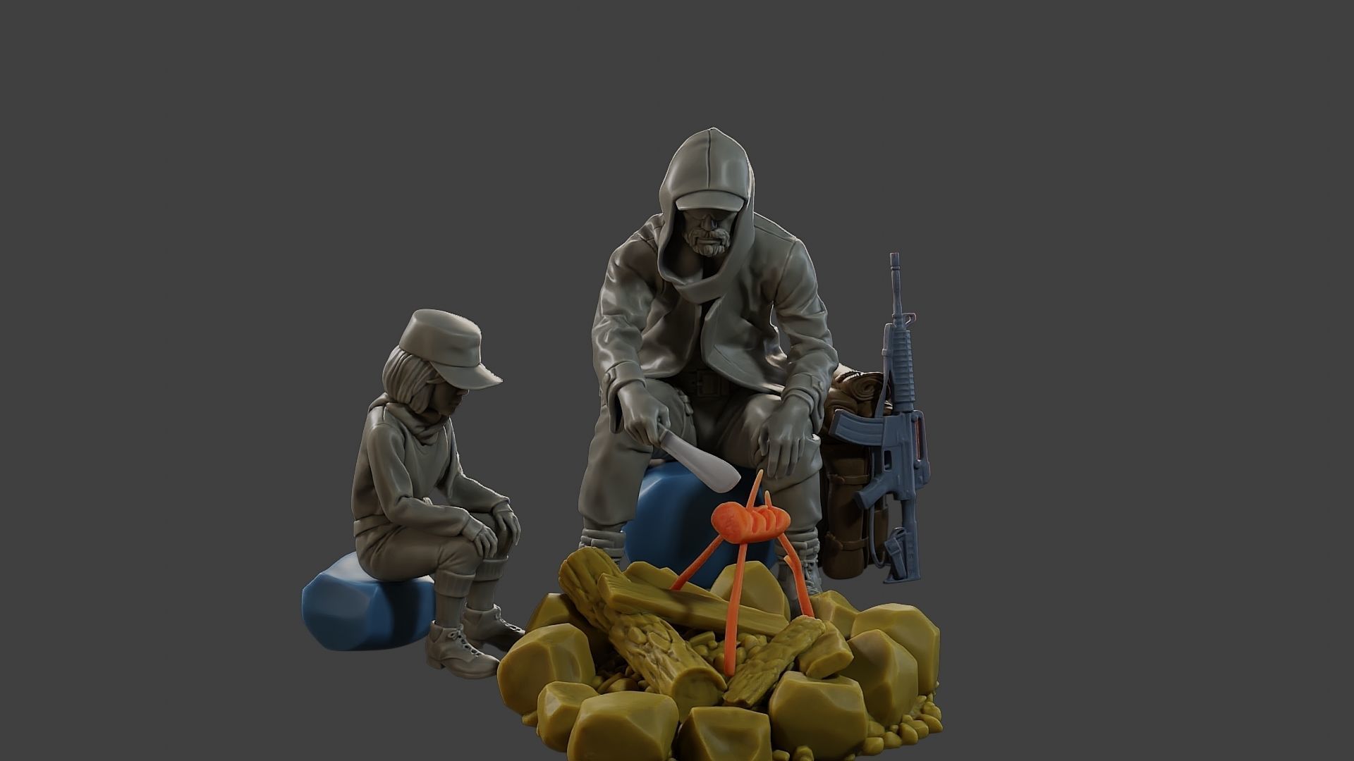 Post-Apocalyptic Male PAM2 003 3D print model_1