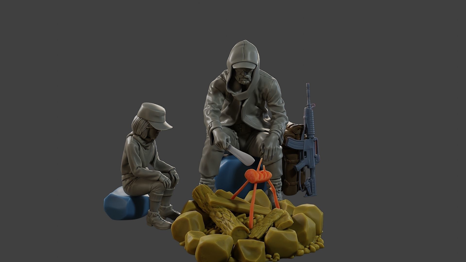 Post-Apocalyptic Male PAM2 003 3D print model_11