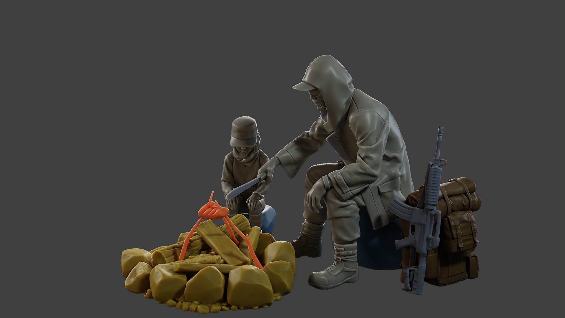 Post-Apocalyptic Male PAM2 003 3D print model_3