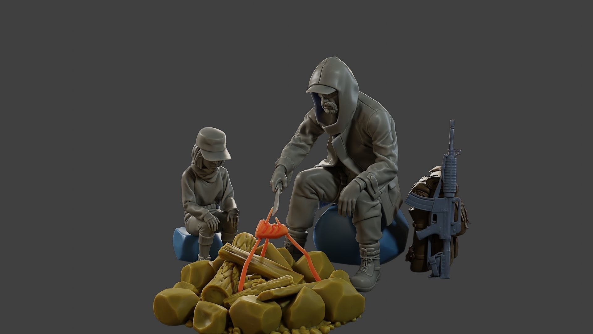 Post-Apocalyptic Male PAM2 003 3D print model_2