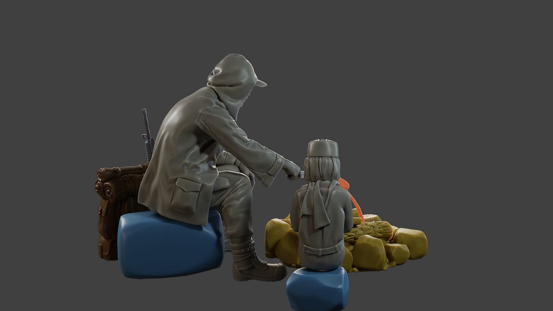 Post-Apocalyptic Male PAM2 003 3D print model_8