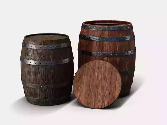 Wooden barrel set
