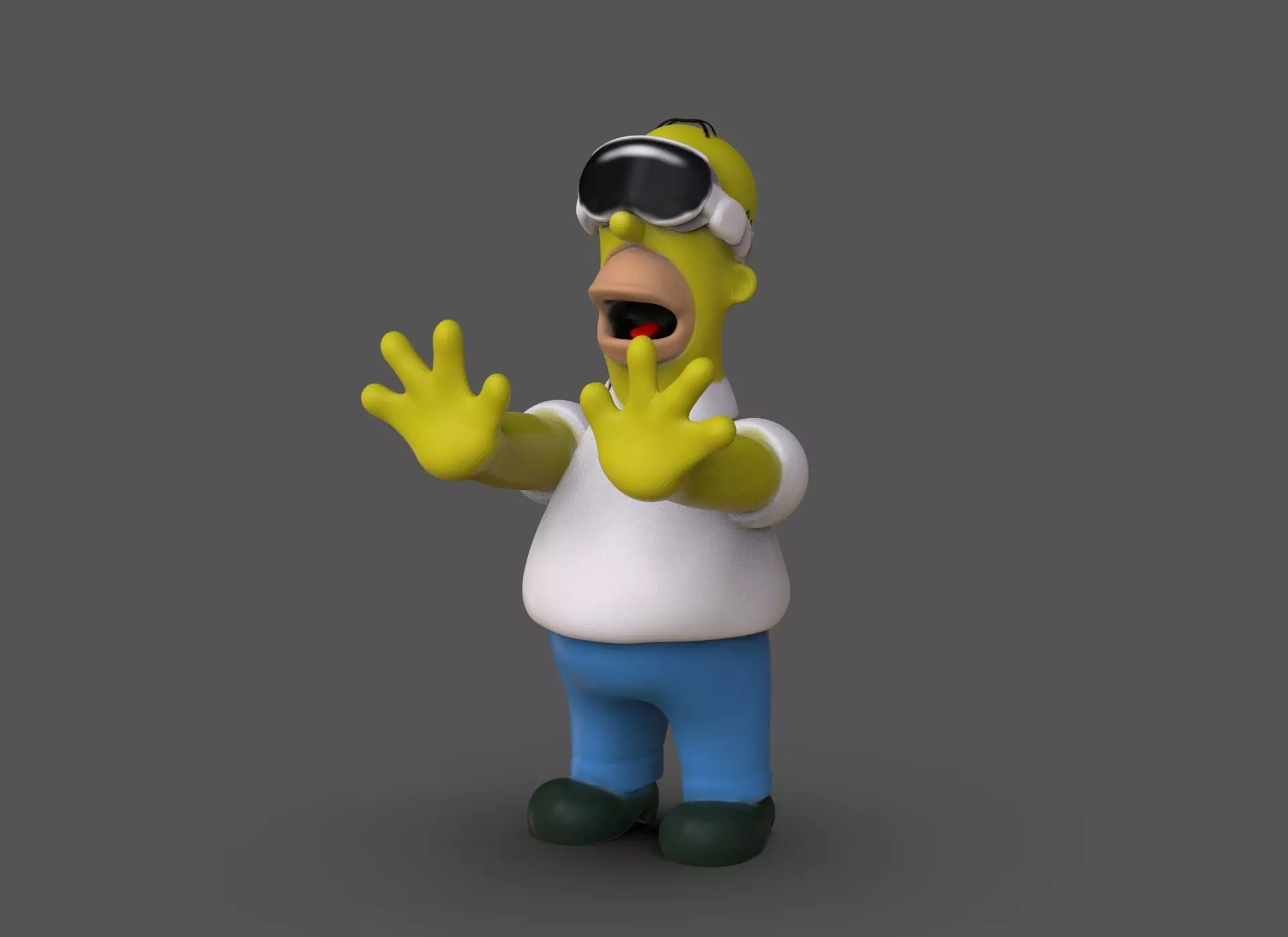 Vision Pro Homer 3D print model_0