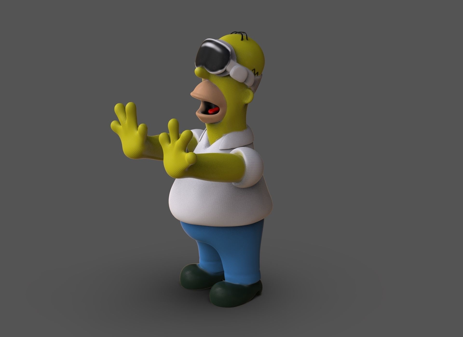 Vision Pro Homer 3D print model_4