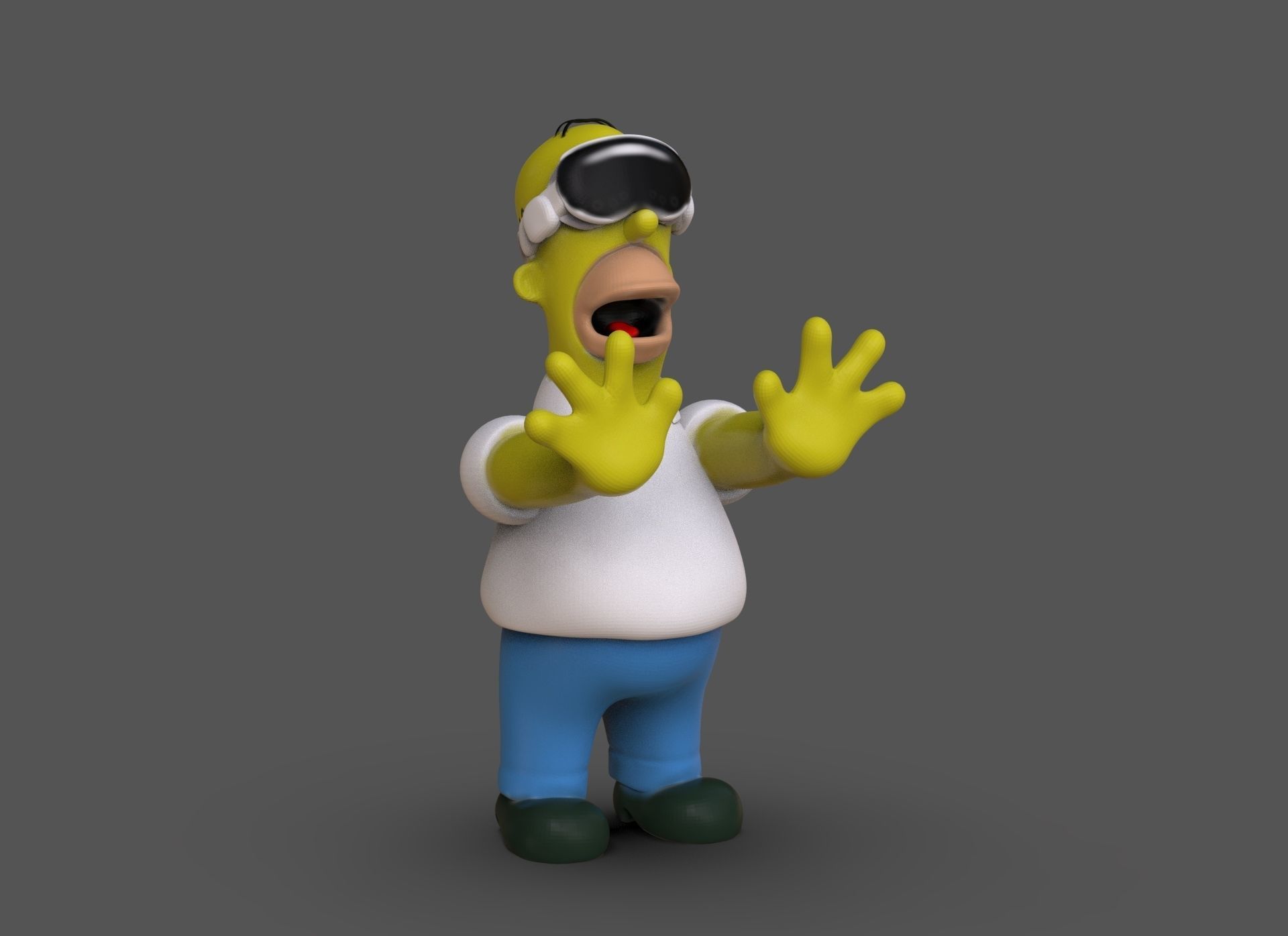 Vision Pro Homer 3D print model_1