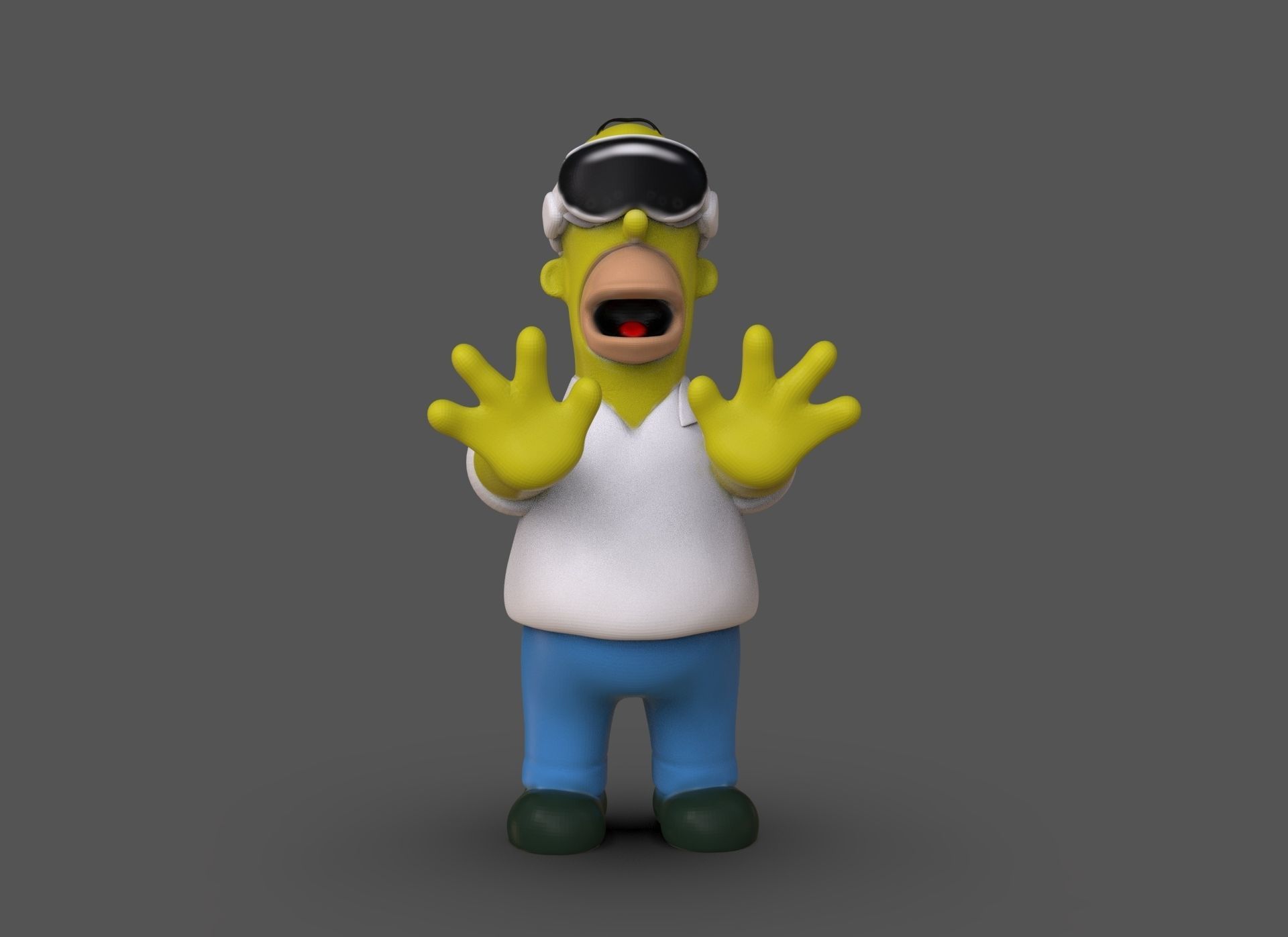 Vision Pro Homer 3D print model_3