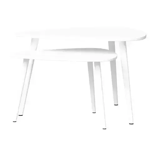 WHITE COFFEE TABLE 2 PIECES AGATHA