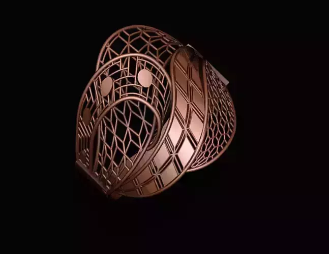 Ultra Vision Wire Mesh Jewelry Plain Gold Ring
