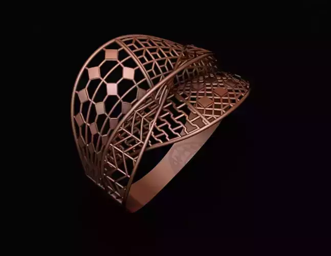 Ultra Vision Wire Mesh Jewelry Plain Gold Ring