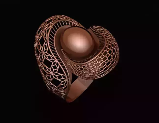 Ultra Vision Wire Mesh Jewelry Plain Gold Ring