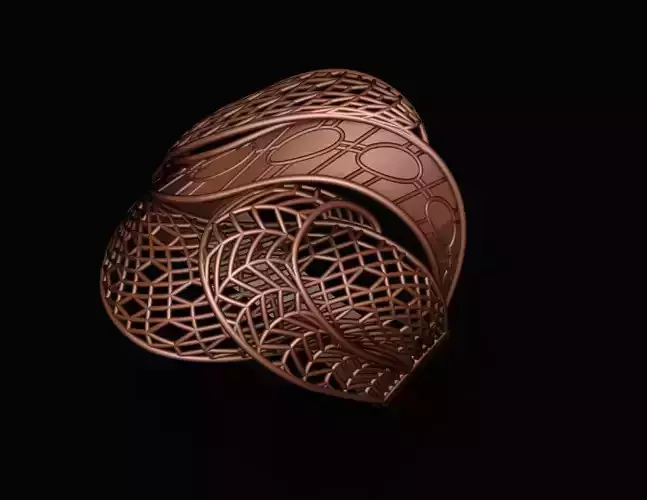 Ultra Vision Wire Mesh Jewelry Plain Gold Ring
