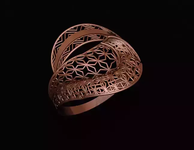 Ultra Vision Wire Mesh Jewelry Plain Gold Ring